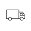 Minimal delivery truck icon