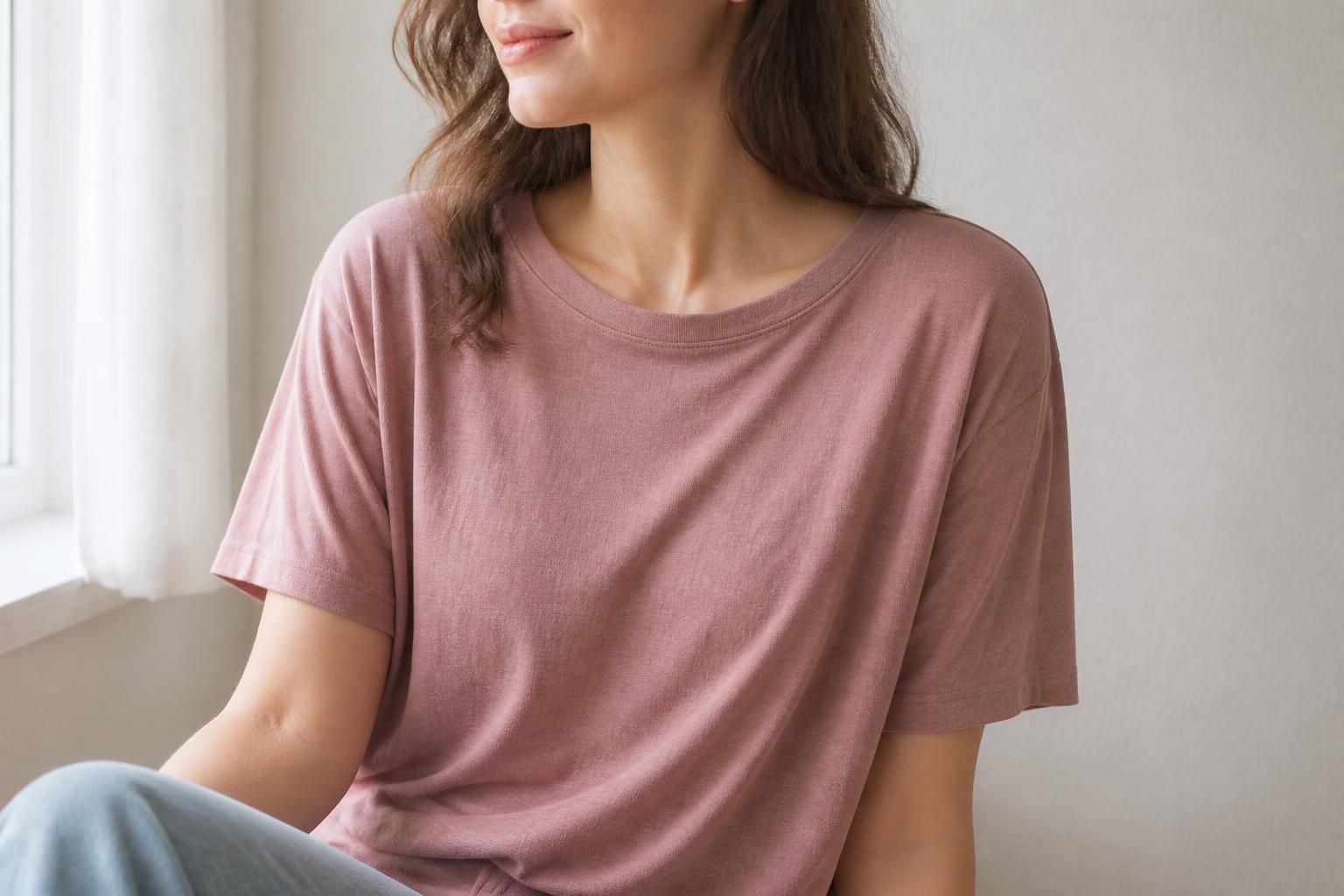 Vertical portrait of the product in a casual home setting