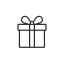 Minimal gift box icon