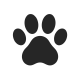 Simple paw print icon