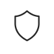 Minimal flat shield and lock icon
