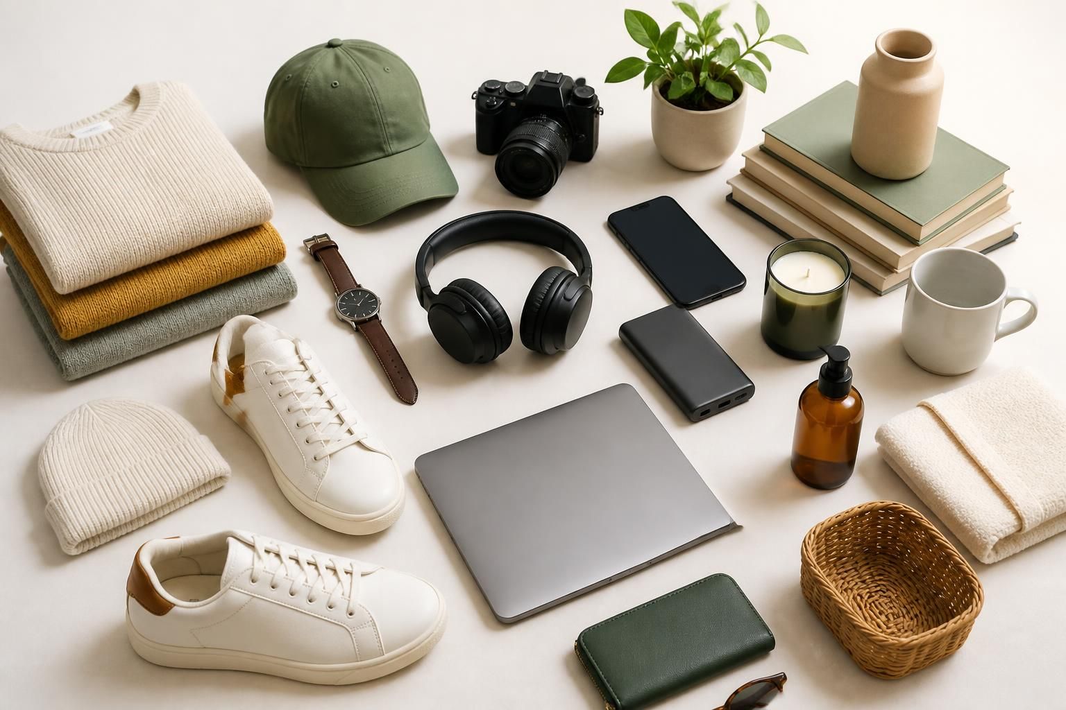 Assorted everyday products from electronics