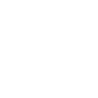Bold white discount tag icon on pure black background