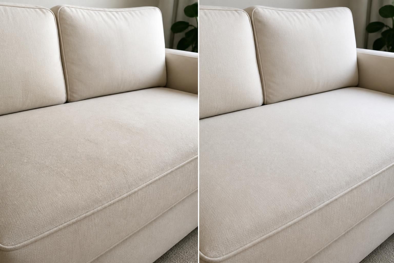 The same sofa after brushing