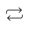 Flat return arrow icon