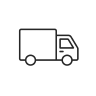 Flat delivery truck icon